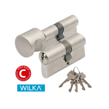 Zestaw 2 wkładek Wilka - K423 30/35 + 30G/35 w systemie 1 klucza nikiel